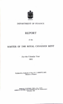 Report of the Master of the Royal Canadian Mint for the Calendar Year 1951 (1952)