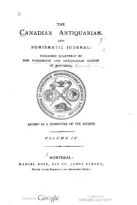 The Canadian Antiquarian and Numismatic Journal, Series 1, Vol. 04 (1875-1876)