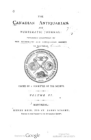 The Canadian Antiquarian and Numismatic Journal, Series 1, Vol. 06 (1877-1878)