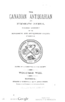 The Canadian Antiquarian and Numismatic Journal, Series 1, Vol. 08 (1879-1880)