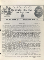City of Ottawa Coin Club Bulletin, Vol. 06, 1-11 (1973)