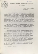 Atlantic Provinces Numismatic Association Newsletter (1976)