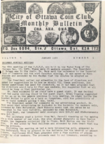 City of Ottawa Coin Club Bulletin, Vol. 05, 1-11 (1972)
