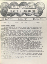 City of Ottawa Coin Club Bulletin, Vol. 04, 1-11 (1971)