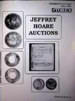 Jeffrey Hoare Numismatic Auction in Conjunction with TOREX, (26-28 October, 1989)