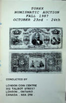 TOREX Numismatic Auction Fall 1987, London Coin Centre (23-24 October, 1987)