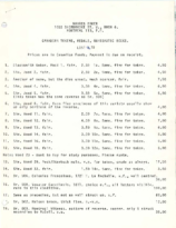 Canadian Tokens, Medals, Numismatic Books. List no. 19, Baker, Warren (Mar 1972)