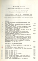 Token & Medal List no. 13, Baker, Warren (Nov 1969)