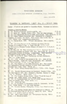 Token & Medal List no. 2, Baker, Warren (July 1966)