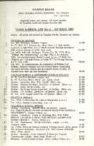 Token & Medal List no. 6, Baker, Warren (Oct 1967)