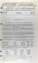 Canada Coin Exchange Subscribers’ Bulletin (1966-1967)