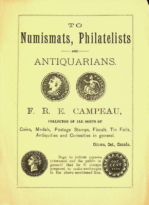 To Numismatists, Philatelists and Antiquarians, Campeau, F.R.E. (nd)