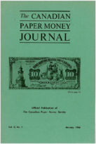 Canadian Paper Money Journal, Vol. 02, 1 (January 1966)