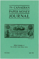 Canadian Paper Money Journal, Vol. 02, 2 (April 1966)