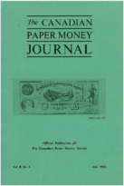 Canadian Paper Money Journal, Vol. 02, 3 (July 1966)