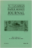 Canadian Paper Money Journal, Vol. 02, 4 (October 1966)