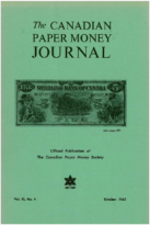 Canadian Paper Money Journal, Vol. 03, 4 (October 1967)