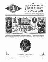 Canadian Paper Money Newsletter, Vol. 01, 4 (December 1993)