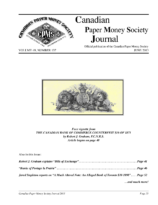 Canadian Paper Money Society Journal, Vol. 49, 137 (June 2013)