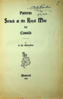 Patterns Struck at the Royal Mint for Canada, McLachlan, R. W. (1908)