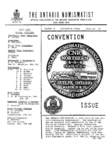 The Ontario Numismatist, Vol. 31, Special Convention Issue (1992)