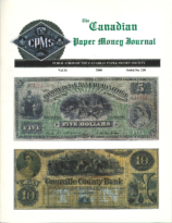 Canadian Paper Money Journal, Vol. 36, 120 (2000)