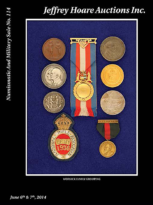 Numismatic and Military Sale No. 114 in Conjunction with CSMMMI, Jeffrey Hoare Auctions (June 6–7, 2014)