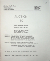 Auction 10 Toronto International Coin Fair, Nadin-Davis, R. Paul (March 24, 1984)