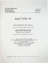 Auction 14, R. Paul Nadin-Davis Numismatic Service (November 9, 1984)