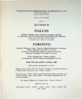 Auction 25, Nadin-Davis International Numismatics (November 15, 21—22, 1986)