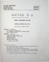 Auction 9 at the Toronto International Coin Fair, Nadin-Davis Numismatics (November 19, 1983)