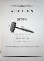 Auction Ottawa 1988, Nadin-Davis International Numismatics and Moore Numismatics of Canada Inc. (September 18, 1988)