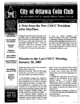 City of Ottawa Coin Club Journal, Vol. 34, 1–11 (2001)