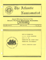 The Atlantic Numismatist, Vol. 27, 1-6 (1991)