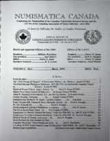 Numismatica Canada, Vol. 02, 1 (March 2003)