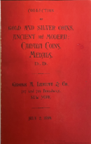 Collection of Gold and Silver Coins, Ancient and Modern Canada Coins, Medals of Gerald E. Hart, Frossard, Ed. (July 2, 1889)