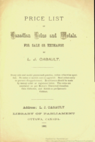 Price List of Canadian Coins and Medals for Sale or Exchange by L.J. Casault, Casault, L.J. (1892)