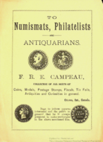 To Numismats, Philatelists and Antiquarians, Campeau, F.R.E. (nd)